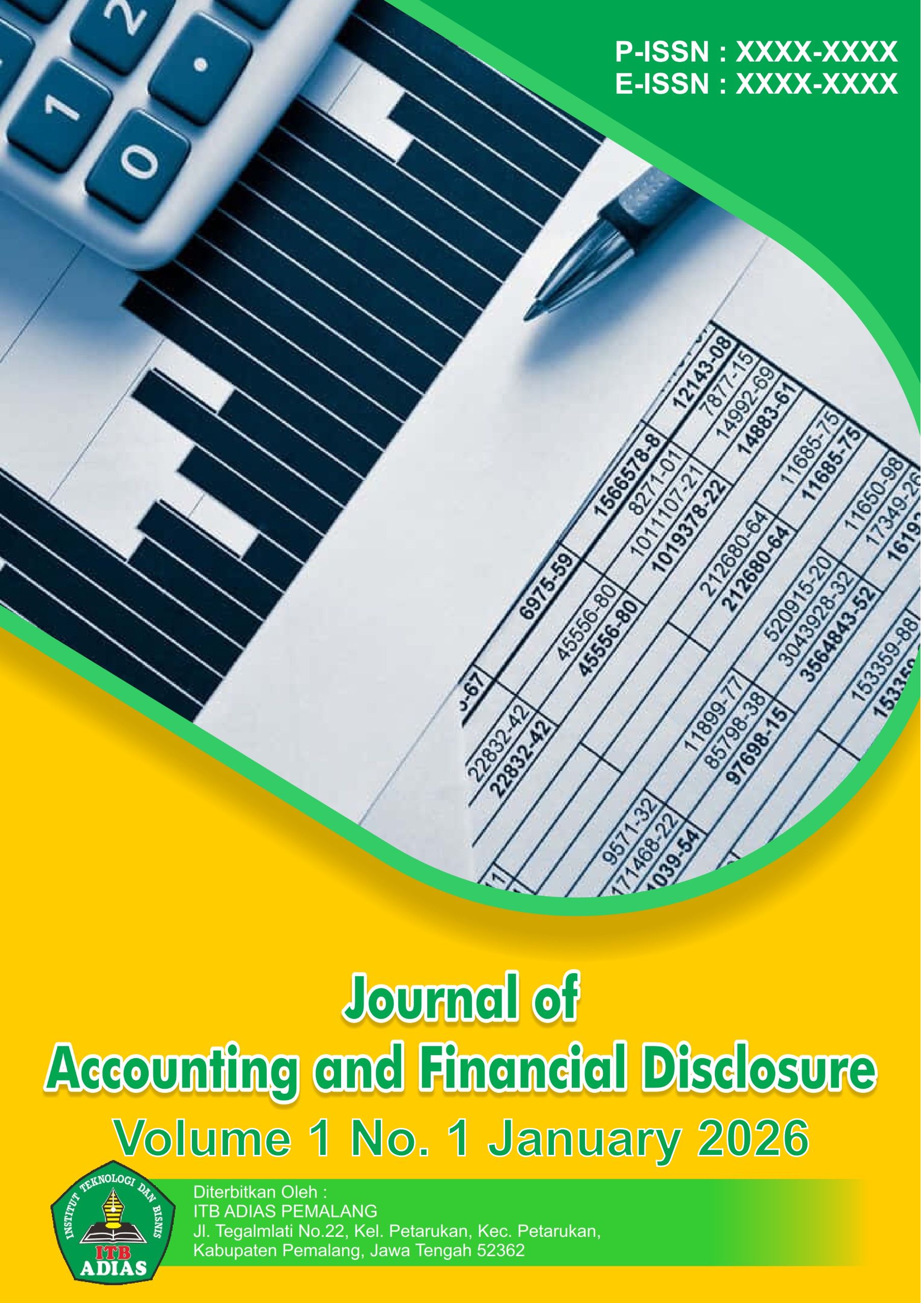 					View Vol. 1 No. 1 (2026): Januari: Journal of Accounting and Financial Disclosure
				